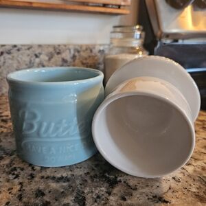 Blue and White Porcelain Butter Keeper